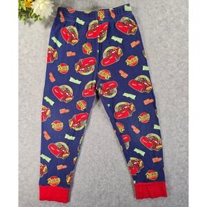 Y2K Disney Pixar Cars Lightning McQueen Toddler Pajama Pants Navy Blue 4T 2009